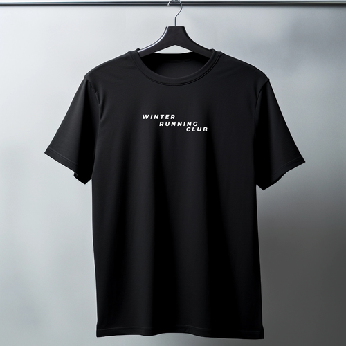 Pre-order: Winter Run Club - Unisex Dry fit Tshirt (BLACK)