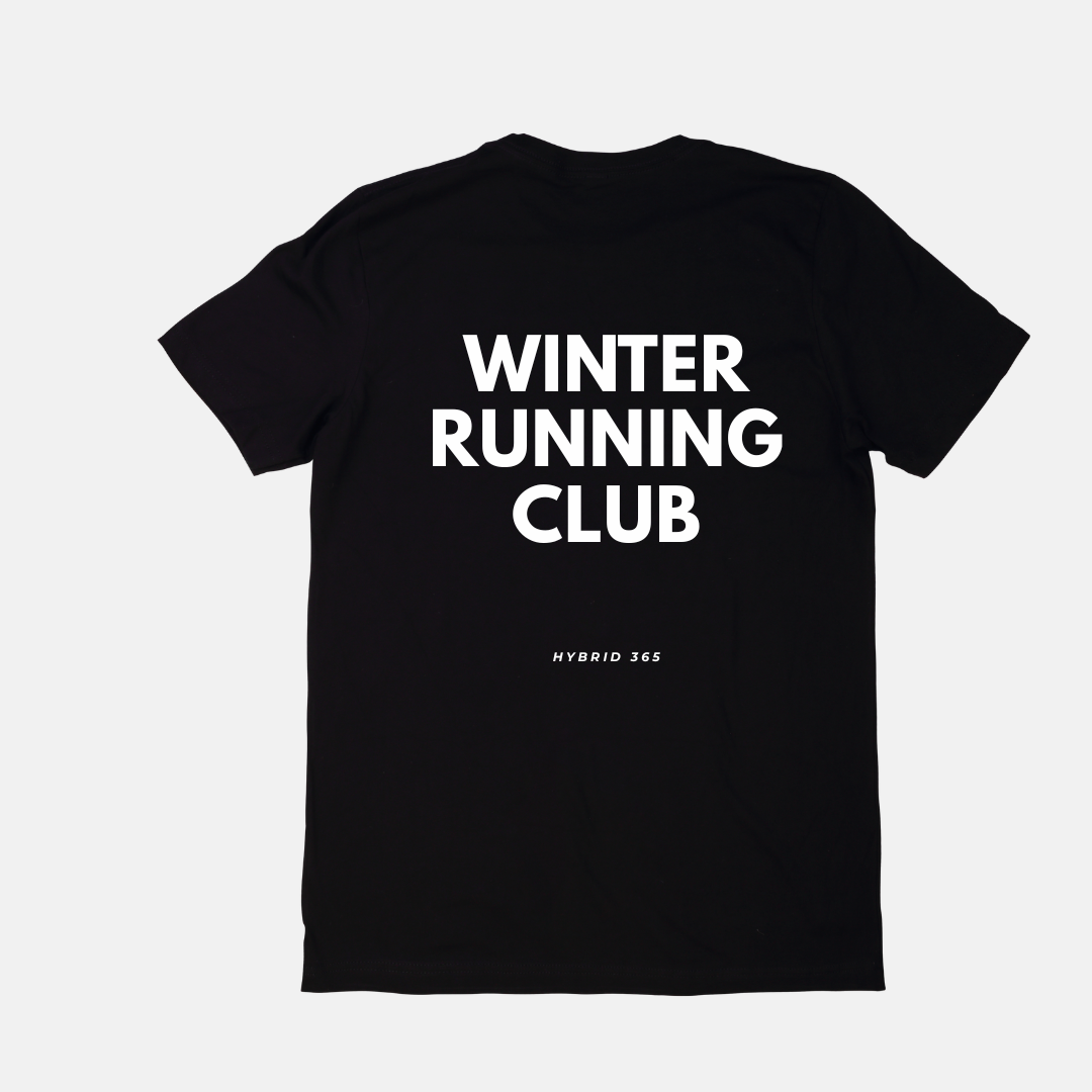 Pre-order: Winter Run Club - Unisex Dry fit Tshirt (BLACK)